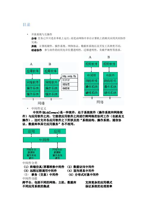 西北农林科技大学中间件考试重点