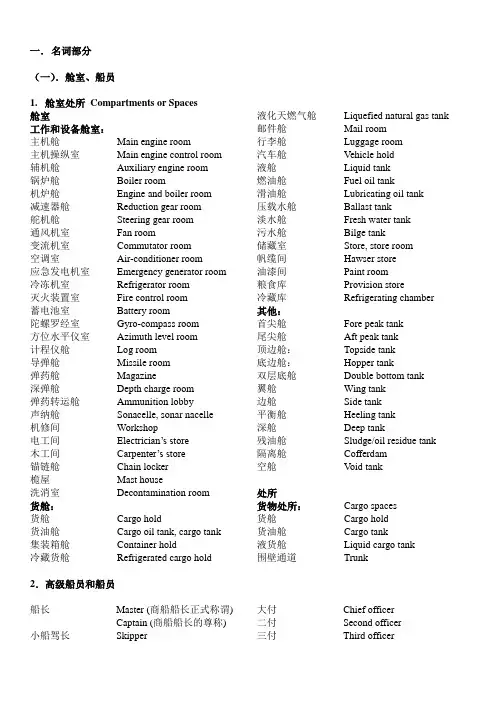 轮机常用英语