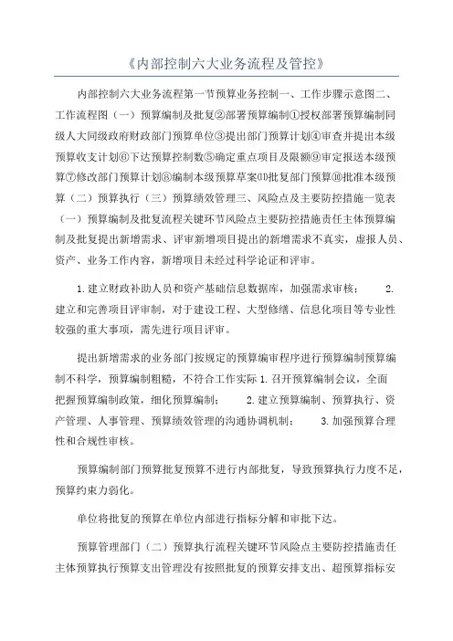《内部控制六大业务流程及管控》