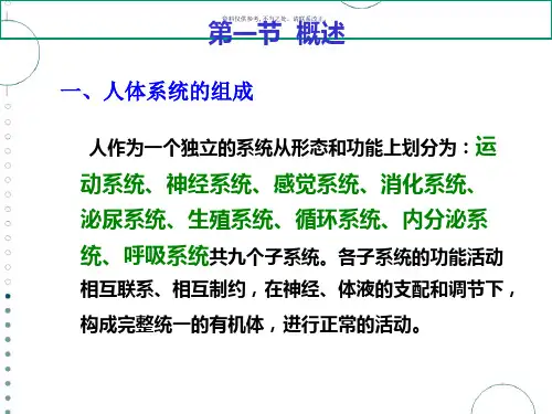 人体生理特性