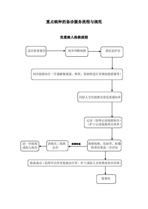 重点病种的急诊服务流程与规范