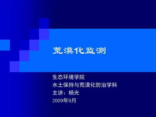 最新文档-2第二章荒漠化监测的理论与技术基础-PPT精品文档