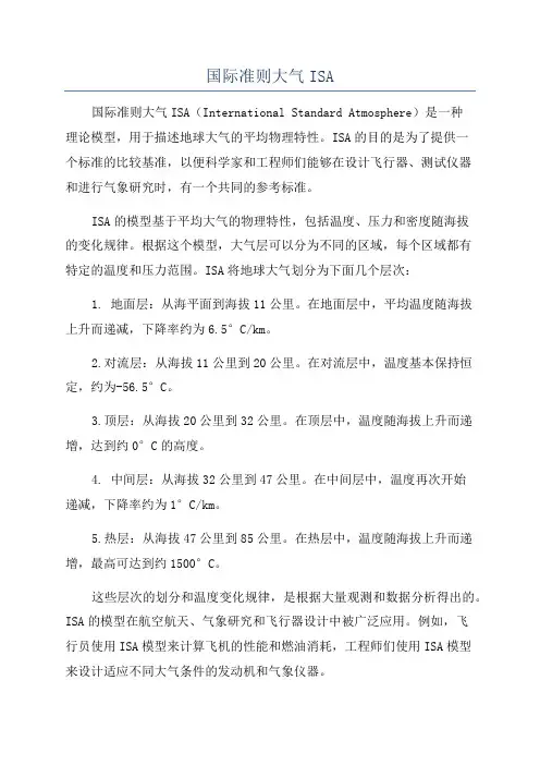 国际准则大气ISA