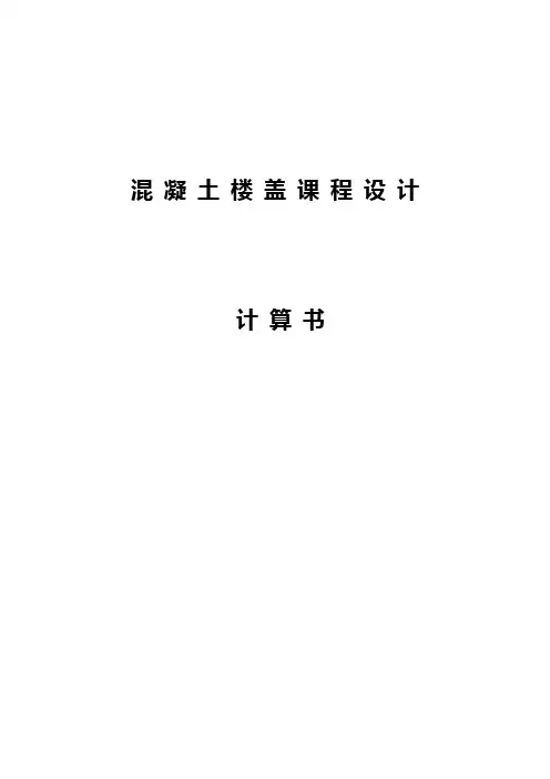 楼盖设计计算(1~20号)