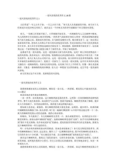 一道风景线的优秀作文10篇