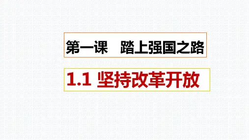 1.1 坚持改革开放 课件(25张PPT)-2022-2023学年部编版道德与法治九年级上册