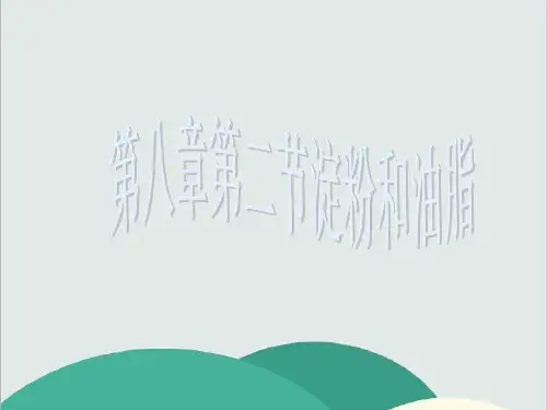 沪教版九年级化学下册《淀粉 油脂》PPT高效课堂 获奖课件 (6)(vip免费)