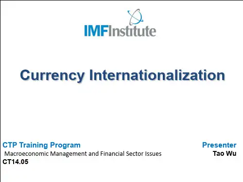 IMF高级宏观经济学研修班课程CT1405MMF-L07Curren共52页文档