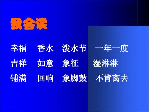 苏教版二年级下册语文欢乐的泼水节课件1