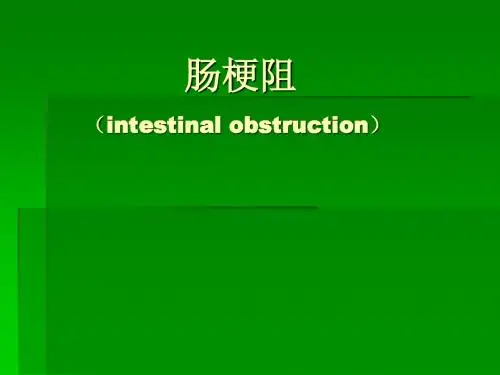 肠梗阻的影像诊断