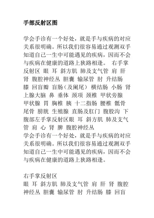 手部反射区图解