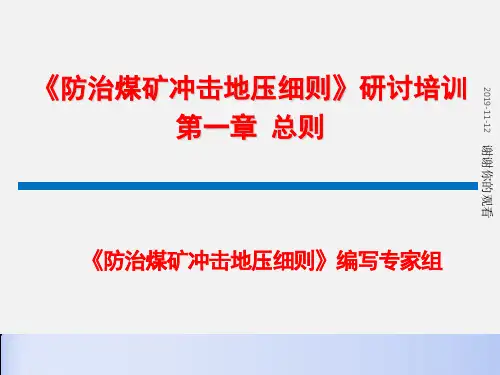 《防治煤矿冲击地压细则》编写专家组.ppt