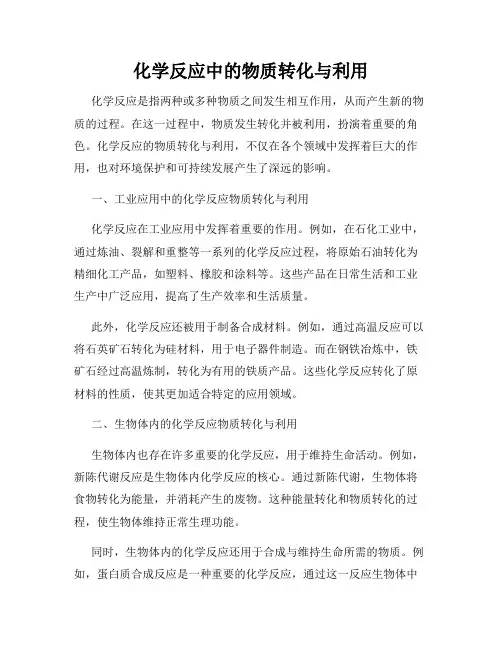 化学反应中的物质转化与利用