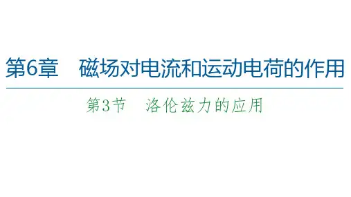 第6章 第3节 洛伦兹力的应用—2020-2021高中物理选修3-1课件
