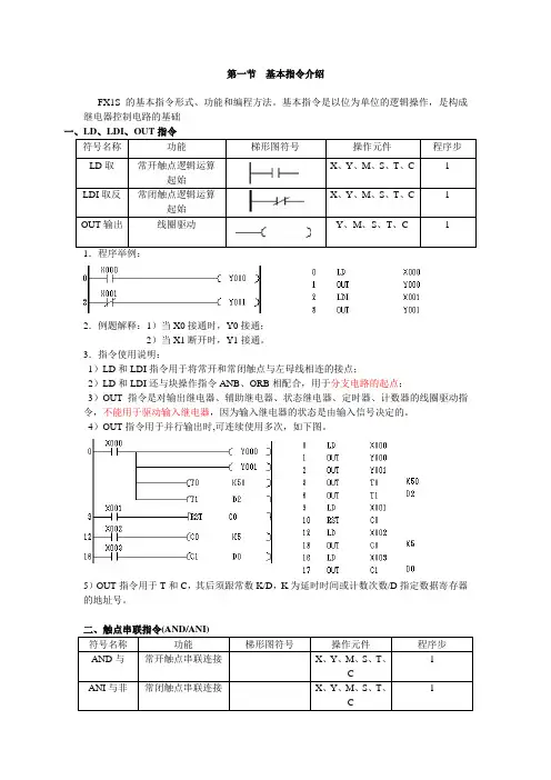 PLC基本指令介绍