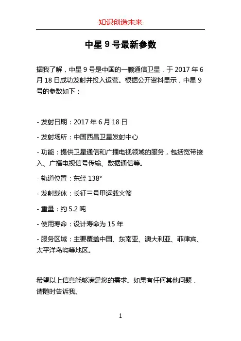 中星9号最新参数 (2)