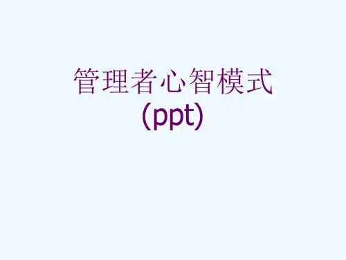 管理者心智模式(ppt)
