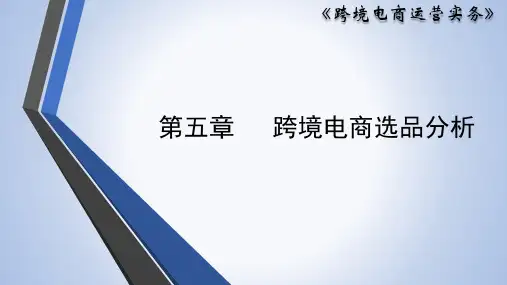 《跨境电商运营实务》教学课件—05跨境电商选品分析