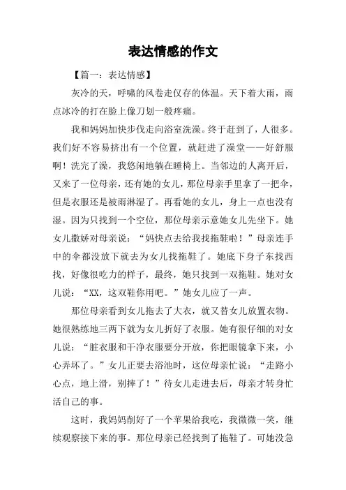 表达情感的作文