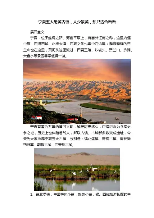 宁夏五大绝美古镇，人少景美，却只适合看看