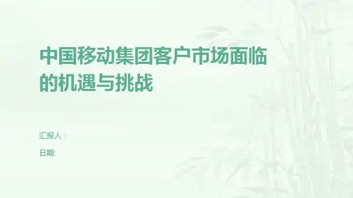 中国移动集团客户市场面临的机遇与挑战