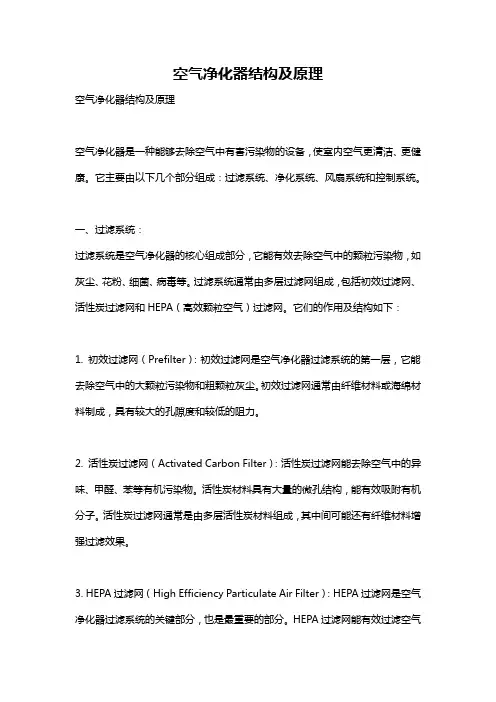 空气净化器结构及原理