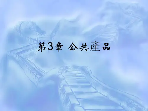 财政学课件-公共产品