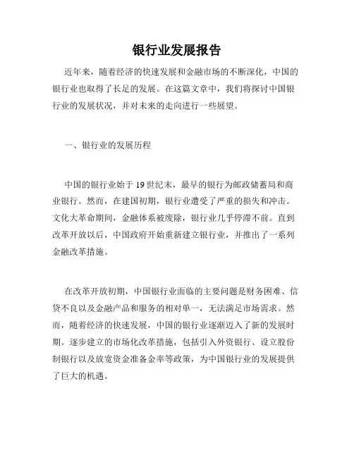 银行业发展报告