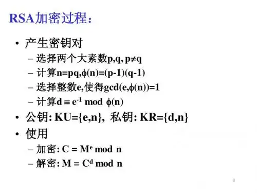 RSA Elgamal ECC加密码体制
