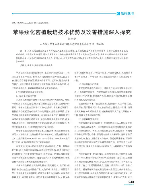 苹果矮化密植栽培技术优势及改善措施深入探究