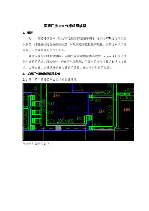 医药厂房CFD气流组织模拟