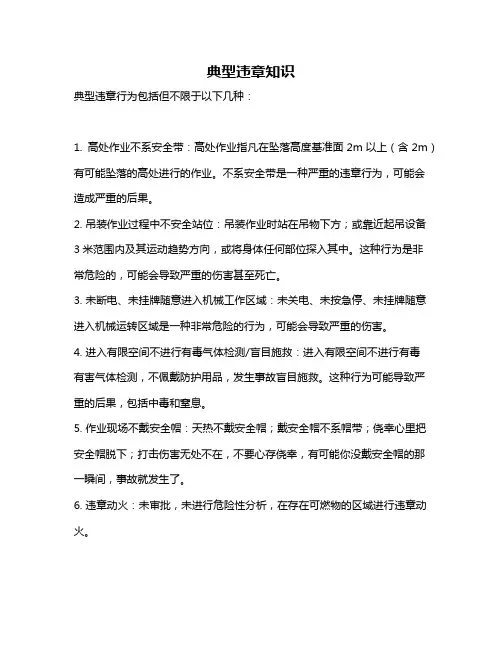 典型违章知识