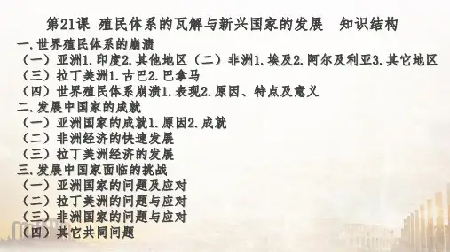 第21课世界殖民体系的瓦解与新兴国家的发展