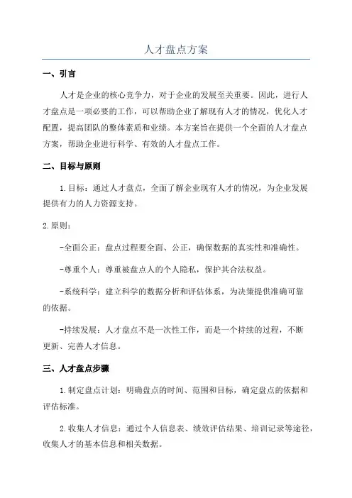 人才盘点方案