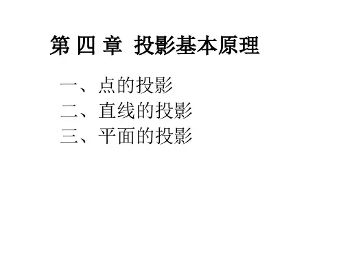 武汉理工大学土木工程制图第四章 投影基本原理(1)