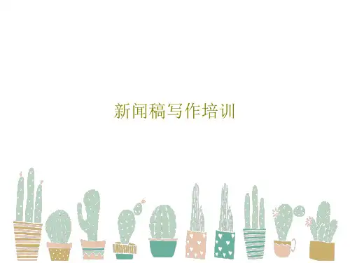 新闻稿写作培训24页PPT