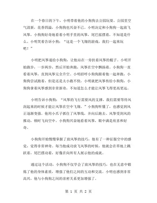 小狗的风筝作文范文