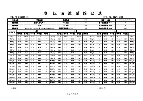谐波测试原始记录(模拟)