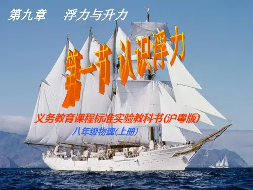 沪科粤教版 八年级下册物理  1. 认识浮力 课件 