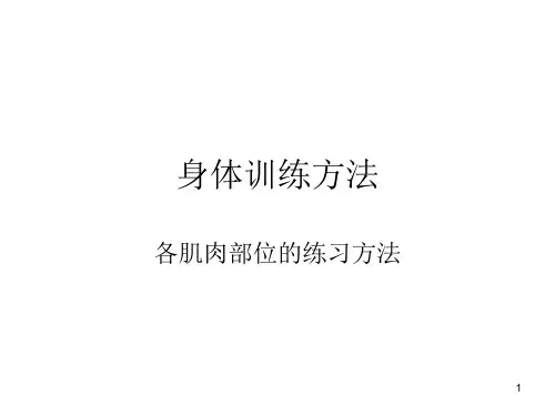健身训练方法ppt课件