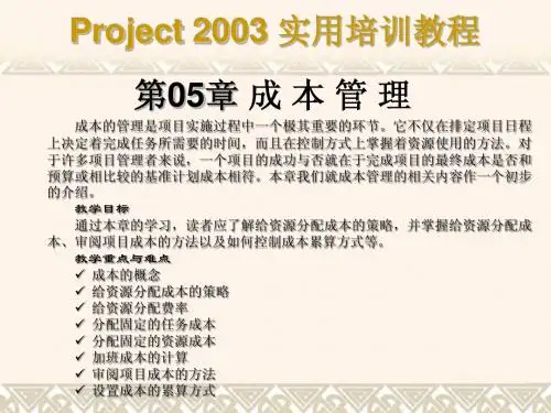 Project 实用培训教程第05章