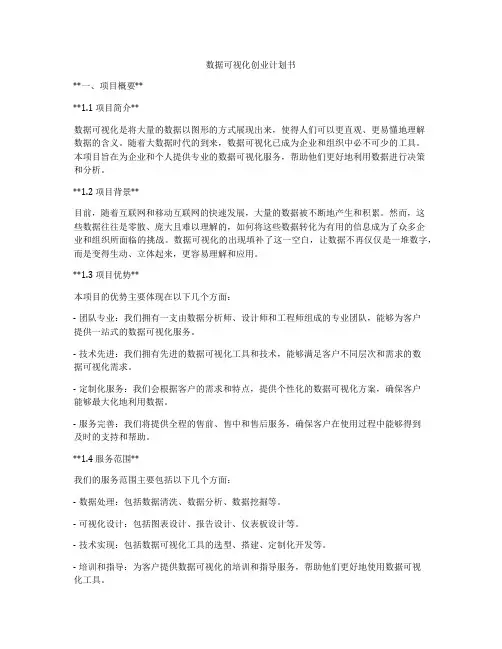 数据可视化创业计划书