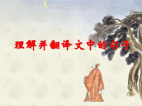 高考文言文翻译方法和答题技巧PPT课件