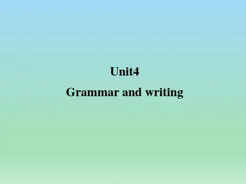 人教版高中英语必修五Unit4 Grammar and writing课件