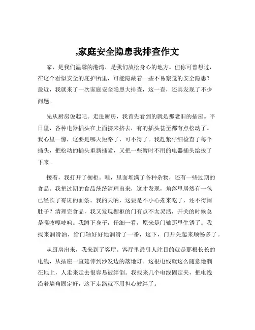 ,家庭安全隐患我排查作文