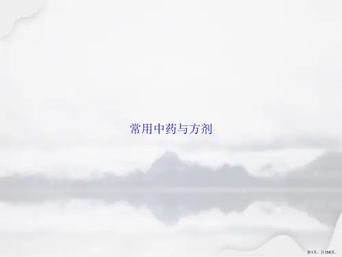 常用中药与方剂讲课文档
