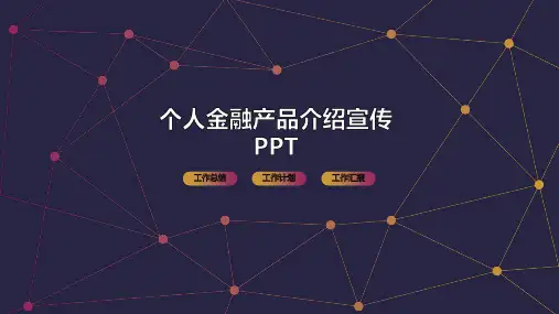 个人金融产品介绍宣传PPT