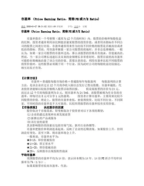 市盈率