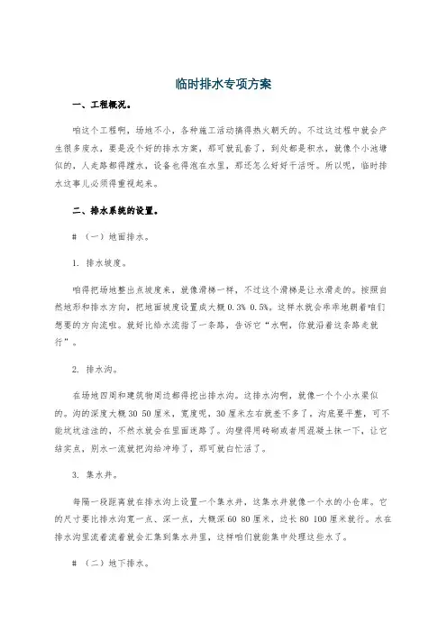 临时排水专项方案