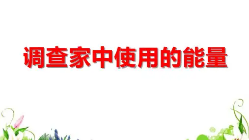 六上科学《调查家中使用的能量》教学课件ppt